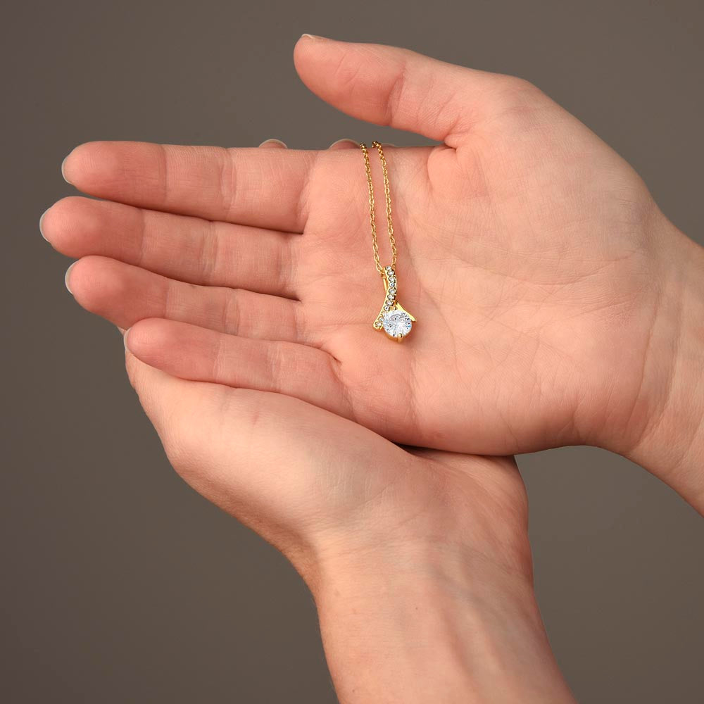 Collier avec un message personnalisé "N'oublie jamais que, maman"