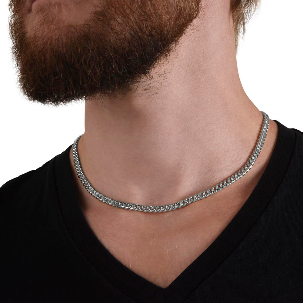 Chaine en maille avec message d'amour "À mon fils - tu es ma plus grande fierté"