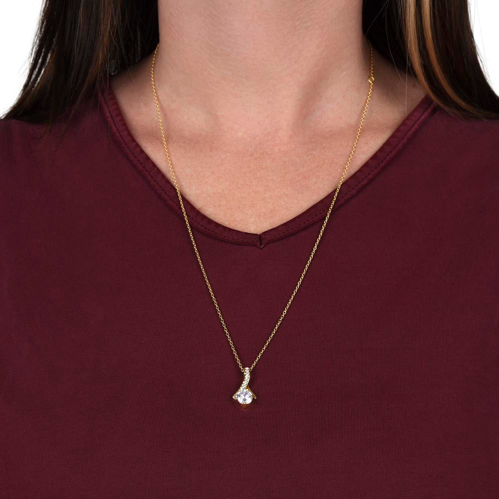 Collier avec un message personnalisé "N'oublie jamais que, maman"