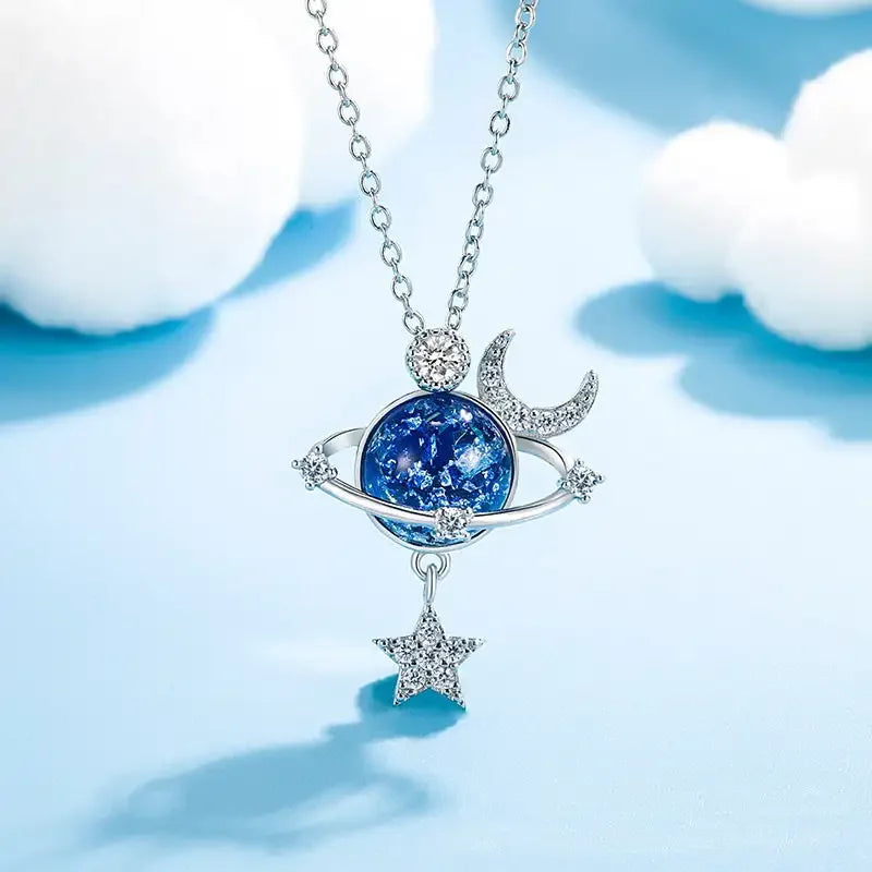 To My Daughter Starry Moon Love Necklace Fashion Star Mother Gift For Women Girls Pendant Necklace With Box 2024 Dropshipping