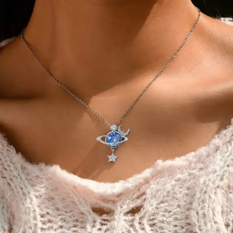 To My Daughter Starry Moon Love Necklace Fashion Star Mother Gift For Women Girls Pendant Necklace With Box 2024 Dropshipping