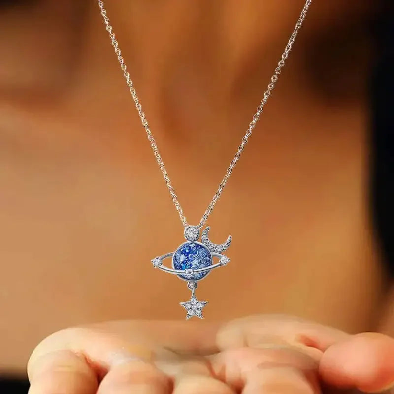 To My Daughter Starry Moon Love Necklace Fashion Star Mother Gift For Women Girls Pendant Necklace With Box 2024 Dropshipping
