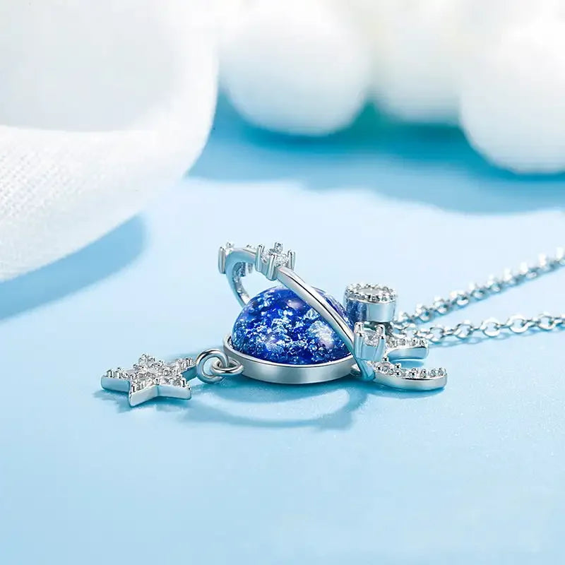 To My Daughter Starry Moon Love Necklace Fashion Star Mother Gift For Women Girls Pendant Necklace With Box 2024 Dropshipping