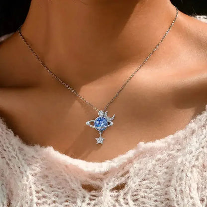 To My Daughter Starry Moon Love Necklace Fashion Star Mother Gift For Women Girls Pendant Necklace With Box 2024 Dropshipping