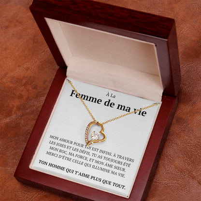 Coffret "À la femme de ma vie" avec un mot d'amour personnalisé