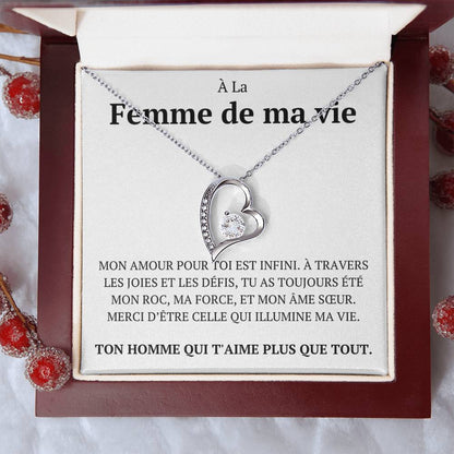 Coffret "À la femme de ma vie" avec un mot d'amour personnalisé